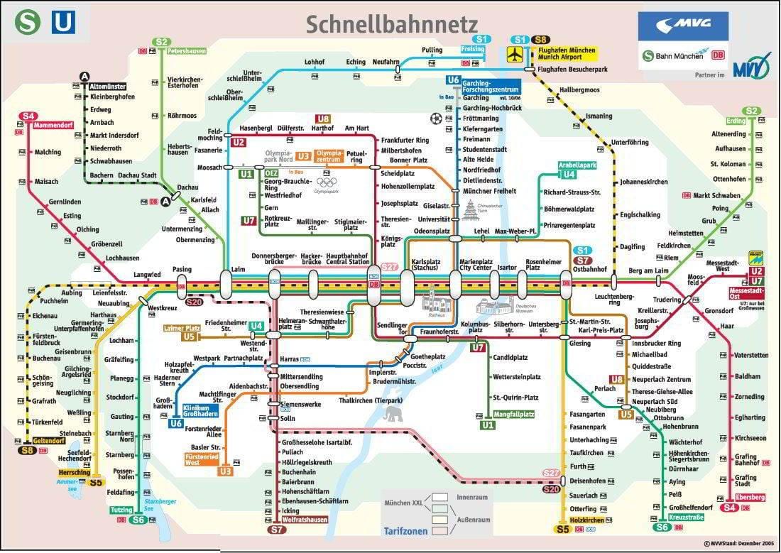 ਮੈਟਰੋ ਨਕਸ਼ਾ munchen