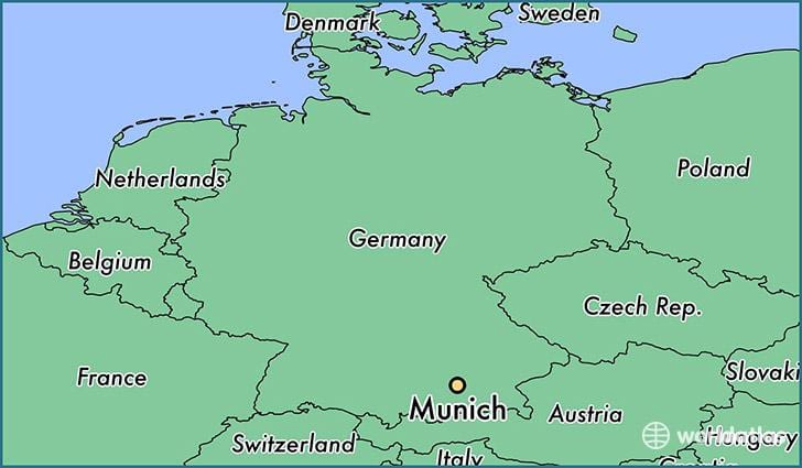 ਮ੍ਯੂਨਿਚ ਵਿੱਚ ਸੰਸਾਰ ਦਾ ਨਕਸ਼ਾ