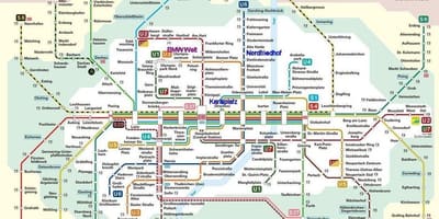 Muenchen ਐਸ ਬਾਨ ਨਕਸ਼ਾ